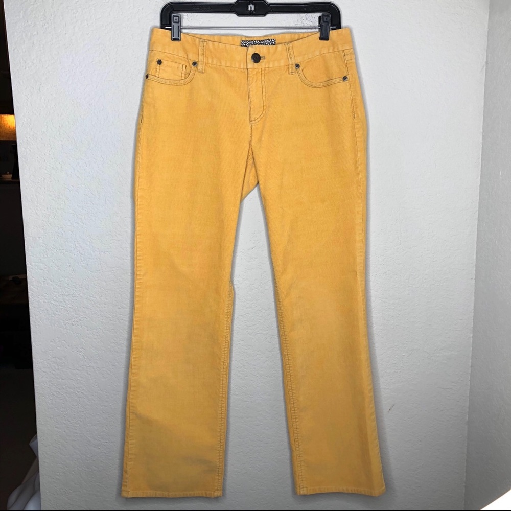 J. Crew Yellow Corduroy Bootcut Pants